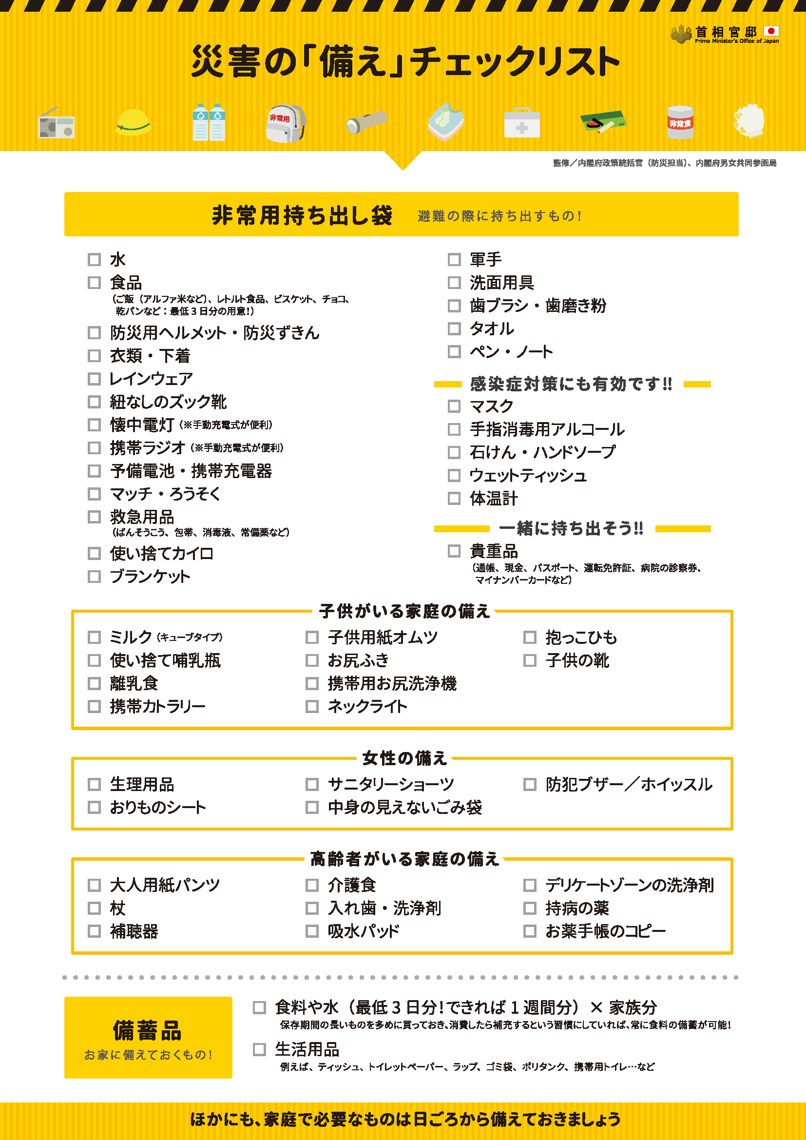 防災チェックリスト